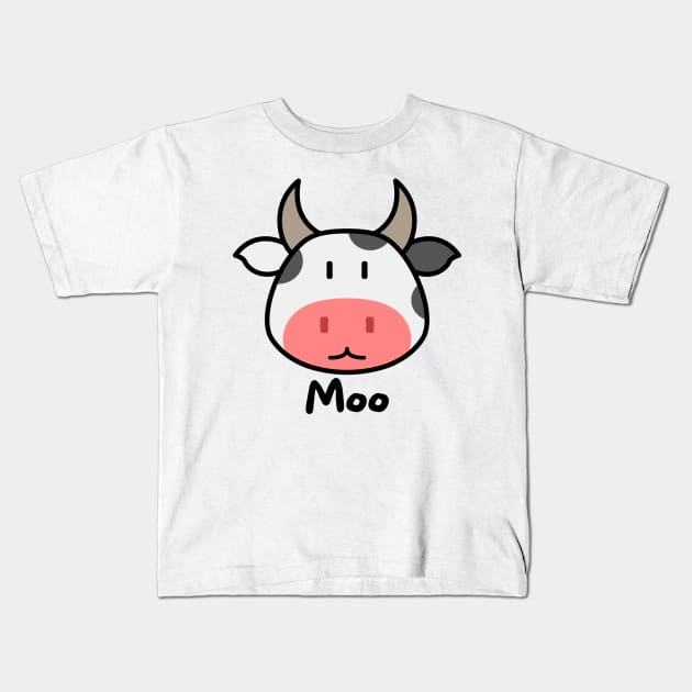 Cow go moo Kids T-Shirt by AbsoluteUnit